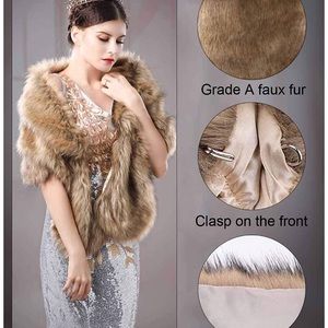 Faux fur shawl